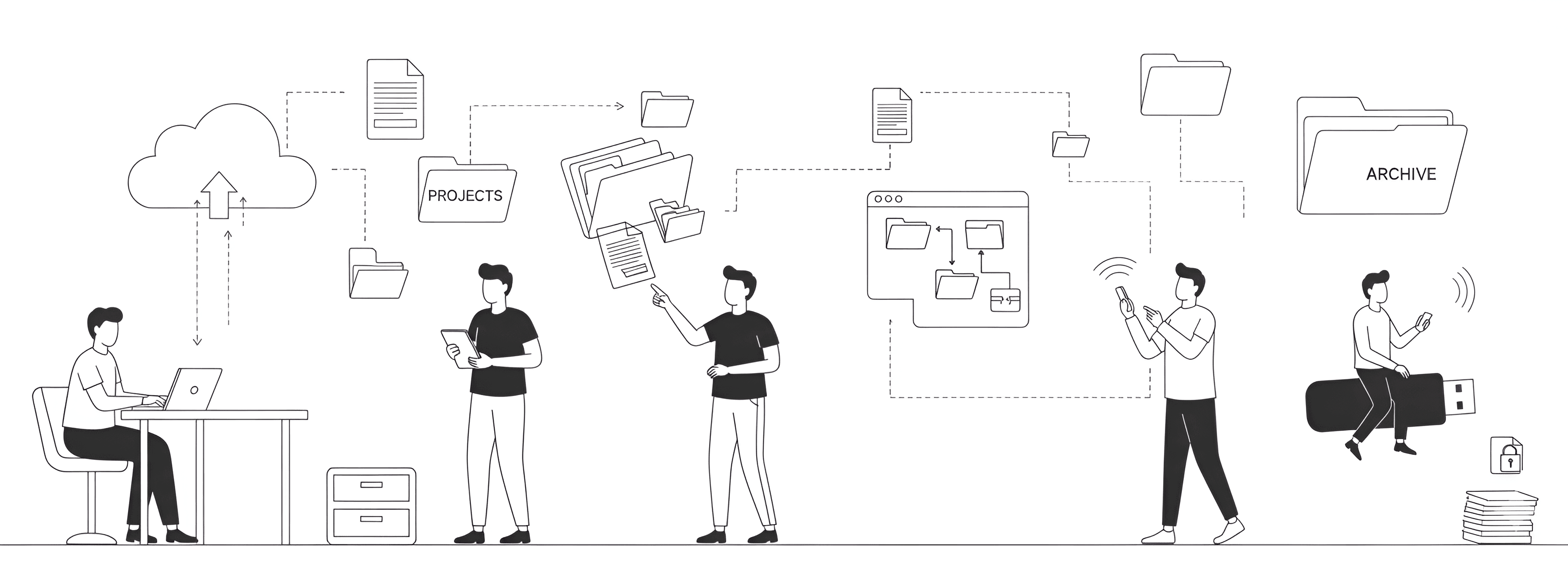 AI-Powered Knowledge Platform Illustration